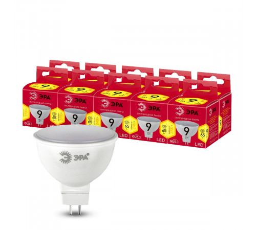 Лампа светодиодная Эра GU5.3 9W 2700K LED MR16-9W-827-GU5.3 R Б0054239 Лампа светодиодная Эра GU5.3 9W 2700K LED MR16-9W-827-GU5.3 R Б0054239