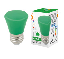 Лампа светодиодная Volpe Decor color LED-D45-1W/GREEN/E27/FR/С BELL UL-00005640