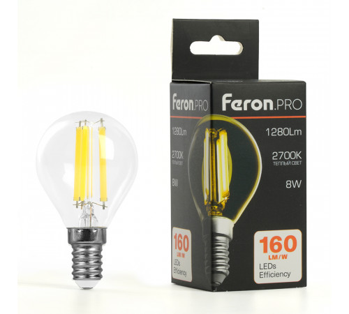Лампа светодиодная Feron LB-1708 E14 8W 2700K 51259 Лампа светодиодная Feron LB-1708 E14 8W 2700K 51259