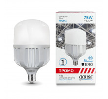 Лампа светодиодная Gauss E40 75W 6500K матовая 60438