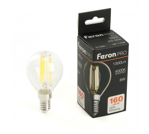 Лампа светодиодная Feron LB-1708 E14 8W 4000K 51260 Лампа светодиодная Feron LB-1708 E14 8W 4000K 51260