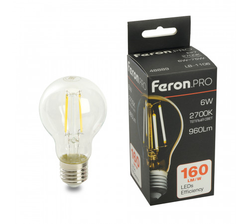 Светодиодная лампа Feron LB-1106 E27 6W 2700K 48889 Светодиодная лампа Feron LB-1106 E27 6W 2700K 48889