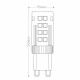 Лампа светодиодная Feron G9 5W 6400K Прямосторонняя Матовая LB-430 25638
