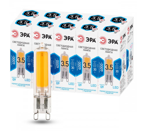 Лампа светодиодная Эра G9 3,5W 4000K LED JCD-3,5W-GL-840-G9 Б0049084 Лампа светодиодная Эра G9 3,5W 4000K LED JCD-3,5W-GL-840-G9 Б0049084