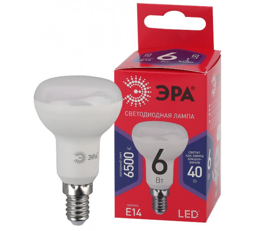 Лампа светодиодная Эра E14 6W 6500K LED R50-6W-865-E14 R Б0045335 Лампа светодиодная Эра E14 6W 6500K LED R50-6W-865-E14 R Б0045335