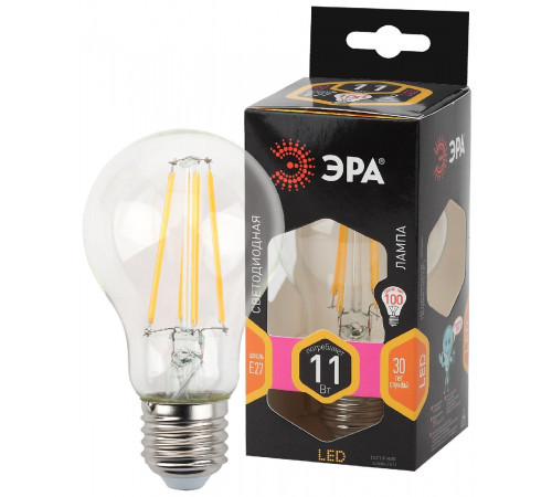 Лампа светодиодная Эра E27 11W 2700K F-LED A60-11W-827-E27 Б0035025 Лампа светодиодная Эра E27 11W 2700K F-LED A60-11W-827-E27 Б0035025