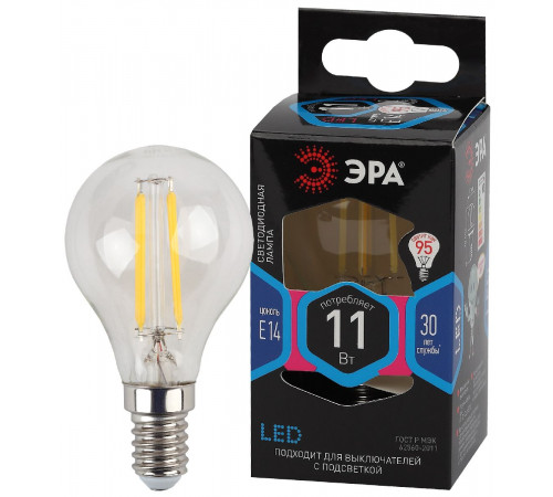 Лампа светодиодная Эра E14 11W 4000K F-LED P45-11w-840-E14 Б0047014 Лампа светодиодная Эра E14 11W 4000K F-LED P45-11w-840-E14 Б0047014