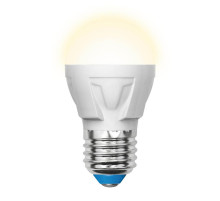 Лампа светодиодная (UL-00002420) Uniel E27 7W 3000K матовая LED-G45 7W/WW/E27/FR PLP01WH
