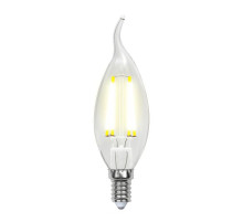 Лампа светодиодная филаментная (UL-00002199) Uniel E14 6W 3000K прозрачная LED-CW35-6W/WW/E14/CL GLA01TR
