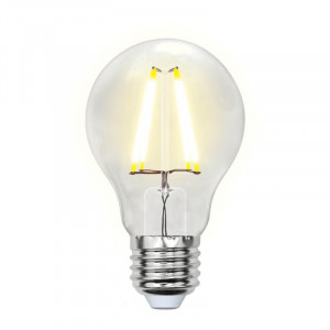 Лампа светодиодная филаментная (UL-00001372) Uniel E27 8W 4000K прозрачная LED-A60-8W/NW/E27/CL PLS02WH