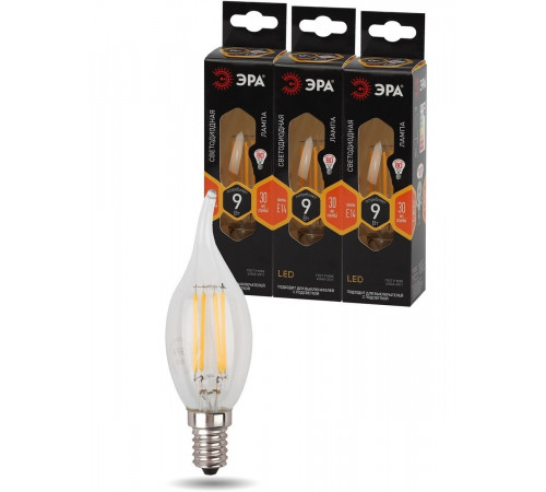 Лампа светодиодная Эра E14 9W 2700K F-LED BXS-9W-827-E14 Б0047003 Лампа светодиодная Эра E14 9W 2700K F-LED BXS-9W-827-E14 Б0047003