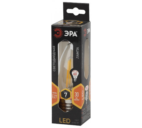 Лампа светодиодная Эра E27 7W 2700K F-LED B35-7W-827-E27 Б0027950 Лампа светодиодная Эра E27 7W 2700K F-LED B35-7W-827-E27 Б0027950