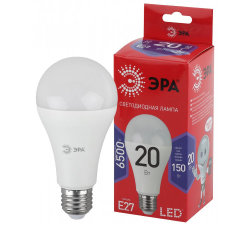 Лампа светодиодная Эра E27 20W 6500K LED A65-20W-865-E27 R Б0045326 Лампа светодиодная Эра E27 20W 6500K LED A65-20W-865-E27 R Б0045326