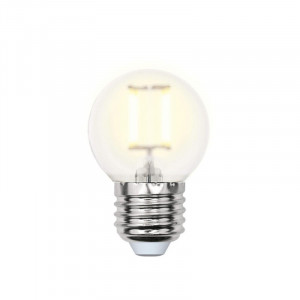 Лампа светодиодная филаментная (UL-00000302) Uniel Е27 6W 3000K матовая LED-G45-6W/WW/E27/FR PLS02WH