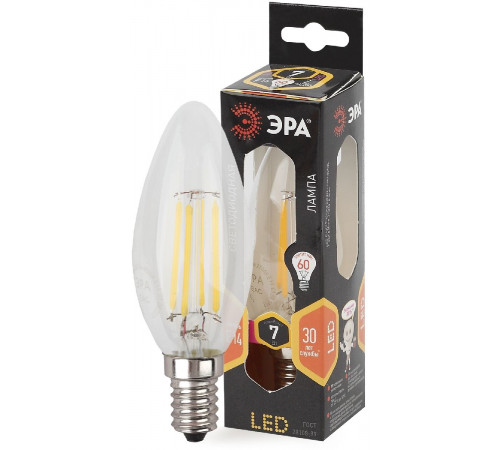 Лампа светодиодная Эра E14 7W 2700K F-LED B35-7W-827-E14 Б0027942 Лампа светодиодная Эра E14 7W 2700K F-LED B35-7W-827-E14 Б0027942