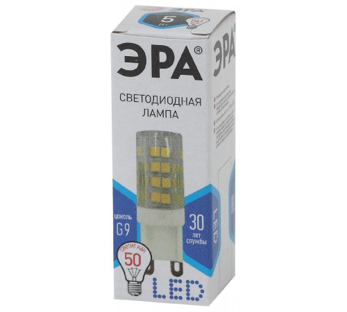 Лампа светодиодная Эра G9 5W 4000K LED JCD-5W-CER-840-G9 Б0027864 Лампа светодиодная Эра G9 5W 4000K LED JCD-5W-CER-840-G9 Б0027864