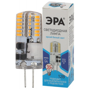 Лампа светодиодная Эра G4 2,5W 4000K LED-JC-2,5W-12V-SLC-840-G4 Б0049090