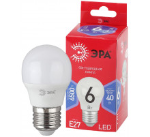 Лампа светодиодная Эра E27 6W 6500K LED P45-6W-865-E27 R Б0045357
