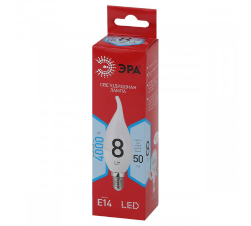Лампа светодиодная Эра E14 8W 4000K LED BXS-8W-840-E14 R Б0051848 Лампа светодиодная Эра E14 8W 4000K LED BXS-8W-840-E14 R Б0051848