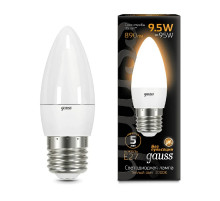 Лампа светодиодная Gauss E27 9.5W 3000K матовая 103102110