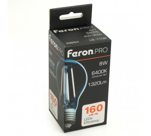 Светодиодная лампа Feron LB-1108 E27 8W 6400K 48894 Светодиодная лампа Feron LB-1108 E27 8W 6400K 48894
