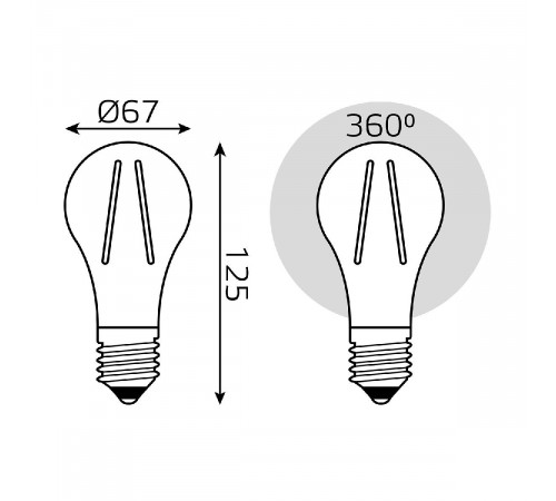 Лампа светодиодная Gauss Filament E27 26W 4100K 102902226 Лампа светодиодная Gauss Filament E27 26W 4100K 102902226