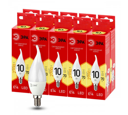 Лампа светодиодная Эра E14 10W 2700K LED BXS-10W-827-E14 R Б0051854 Лампа светодиодная Эра E14 10W 2700K LED BXS-10W-827-E14 R Б0051854
