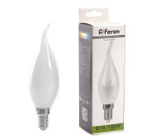 Лампа светодиодная Feron LB-718 Свеча на ветру E14 15W 4000K 38262