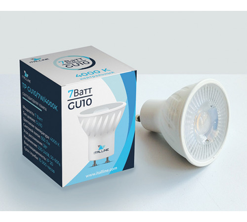 Светодиодная лампа Italline TP GU10/7W/4000K Светодиодная лампа Italline TP GU10/7W/4000K