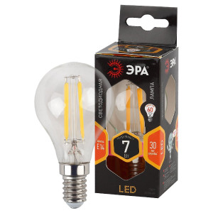 Лампа светодиодная Эра E14 7W 2700K F-LED P45-7W-827-E14 Б0027946