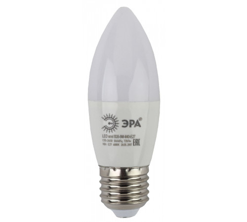 Лампа светодиодная Эра E27 9W 4000K LED B35-9W-840-E27 Б0027972 Лампа светодиодная Эра E27 9W 4000K LED B35-9W-840-E27 Б0027972