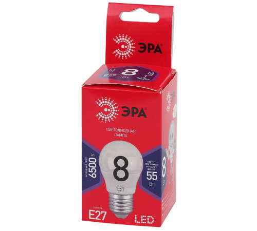 Лампа светодиодная Эра E27 8W 6500K LED P45-8W-865-E27 R Б0045359 Лампа светодиодная Эра E27 8W 6500K LED P45-8W-865-E27 R Б0045359