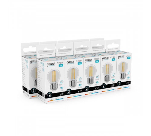Лампа светодиодная Gauss Filament Elementary E27 10W 4100K 52220
