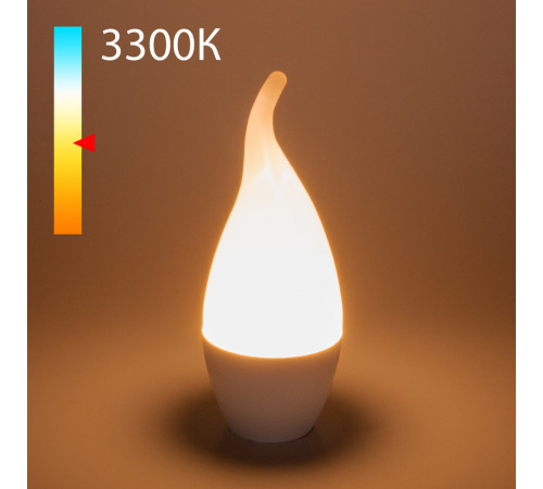 Светодиодная лампа Elektrostandard свеча на ветру матовая E14 6W 3300K 4690389173011 Светодиодная лампа Elektrostandard свеча на ветру матовая E14 6W 3300K 4690389173011