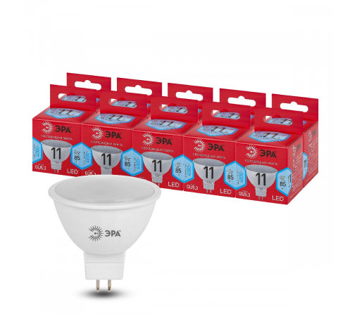 Лампа светодиодная Эра GU5.3 11W 4000K LED MR16-11W-840-GU5.3 R Б0052441 Лампа светодиодная Эра GU5.3 11W 4000K LED MR16-11W-840-GU5.3 R Б0052441