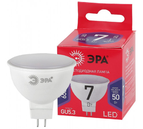 Лампа светодиодная Эра GU5.3 7W 6500K LED MR16-7W-865-GU5.3 R Б0045351 Лампа светодиодная Эра GU5.3 7W 6500K LED MR16-7W-865-GU5.3 R Б0045351
