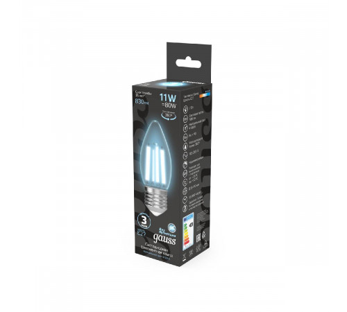 Лампа светодиодная Gauss Filament E27 11W 4100K 103802211 Лампа светодиодная Gauss Filament E27 11W 4100K 103802211