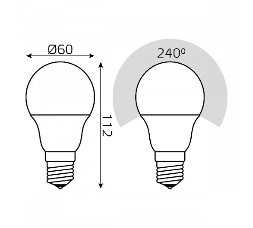 Лампа светодиодная сенсорная Gauss E27 10W 4100K матовая 102502210-M