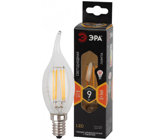 Лампа светодиодная Эра E14 9W 2700K F-LED BXS-9W-827-E14 Б0047003 Лампа светодиодная Эра E14 9W 2700K F-LED BXS-9W-827-E14 Б0047003