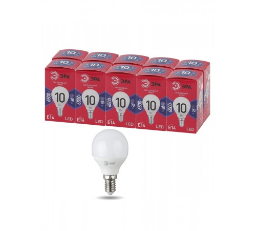 Лампа светодиодная Эра E14 10W 6500K LED P45-10W-865-E14 R Б0045354 Лампа светодиодная Эра E14 10W 6500K LED P45-10W-865-E14 R Б0045354