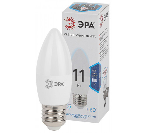 Лампа светодиодная Эра E27 11W 4000K LED B35-11W-840-E27 Б0032983 Лампа светодиодная Эра E27 11W 4000K LED B35-11W-840-E27 Б0032983