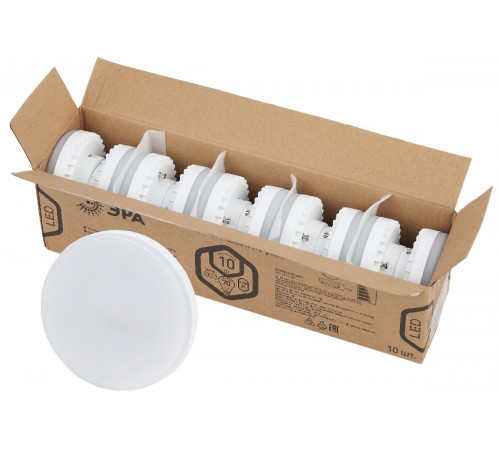 Лампа светодиодная Эра GX53 10W 6500K LED GX-10W-865-GX53 R (10-PACK) Б0045327 Лампа светодиодная Эра GX53 10W 6500K LED GX-10W-865-GX53 R (10-PACK) Б0045327