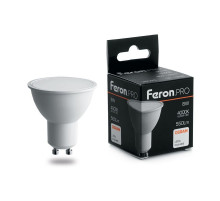 Лампа светодиодная Feron GU10 8W 4000K матовая LB-1608 38093