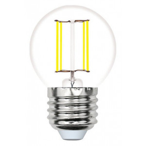 Лампа светодиодная филаментная Volpe E27 6W 4000K прозрачная LED-G45-6W/4000K/E27/CL/SLF UL-00008309