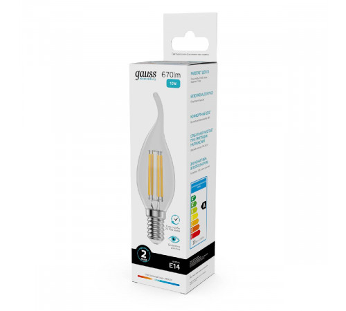 Лампа светодиодная Gauss Filament Elementary E14 10W 4100K 42120