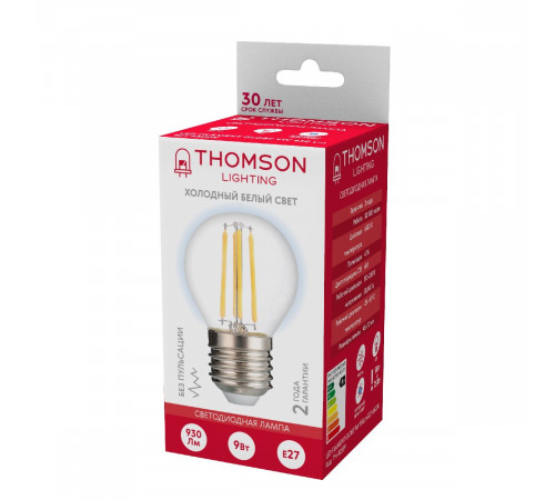 Лампа светодиодная Thomson Globe E27 9W 6500K шар TH-B2339 Лампа светодиодная Thomson Globe E27 9W 6500K шар TH-B2339