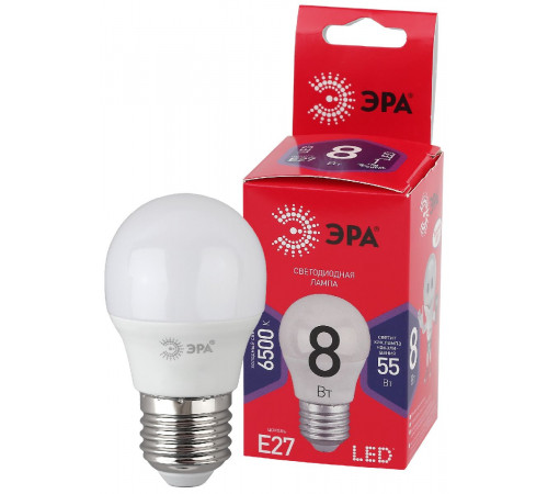 Лампа светодиодная Эра E27 8W 6500K LED P45-8W-865-E27 R Б0045359 Лампа светодиодная Эра E27 8W 6500K LED P45-8W-865-E27 R Б0045359