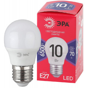 Лампа светодиодная Эра E27 10W 6500K LED P45-10W-865-E27 R Б0045355
