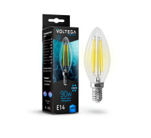 Лампа светодиодная Voltega E14 7W 4000K свеча прозрачная G10-C35E14cold9W-F 7135