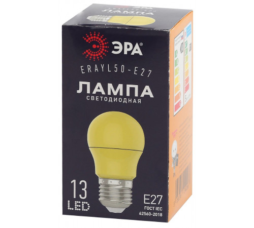 Лампа светодиодная Эра E27 3W 3000K ERAYL50-E27 Б0049581 Лампа светодиодная Эра E27 3W 3000K ERAYL50-E27 Б0049581